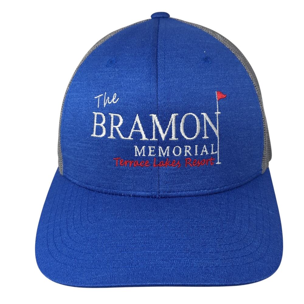 The Bramon Memorial Terrace Lakes Resort Trucker Hat Blue One Size Team 365